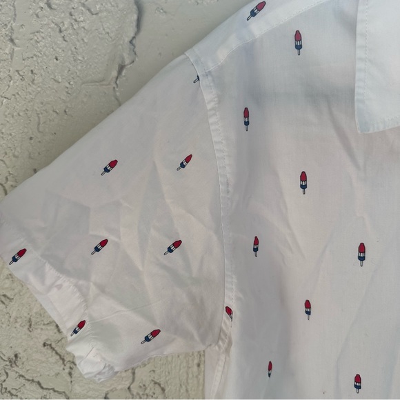 🦋 Shouthouse Collared Firecracker Popsicle Collared Button Up Summer Shirt - Picture 3 of 6